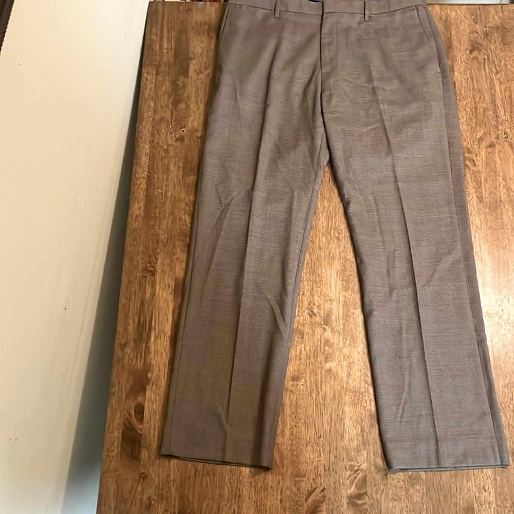 Tan and Black Banana Republic Tailored Slim Fit Men's Dress Pants